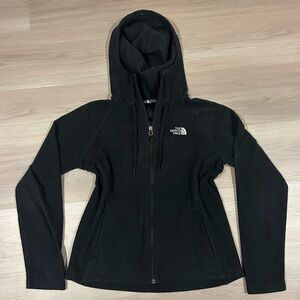 The North Face Women's Black Full-Zip Fleece Hoodie Jacket Size M